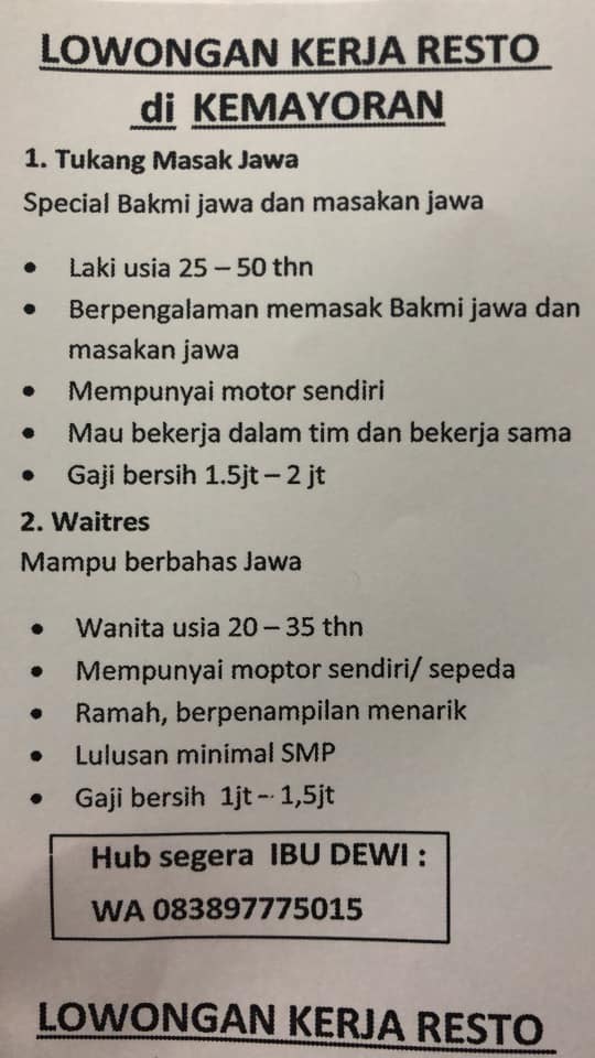 Loker Jakarta Barat 2019 Lulusan Smp